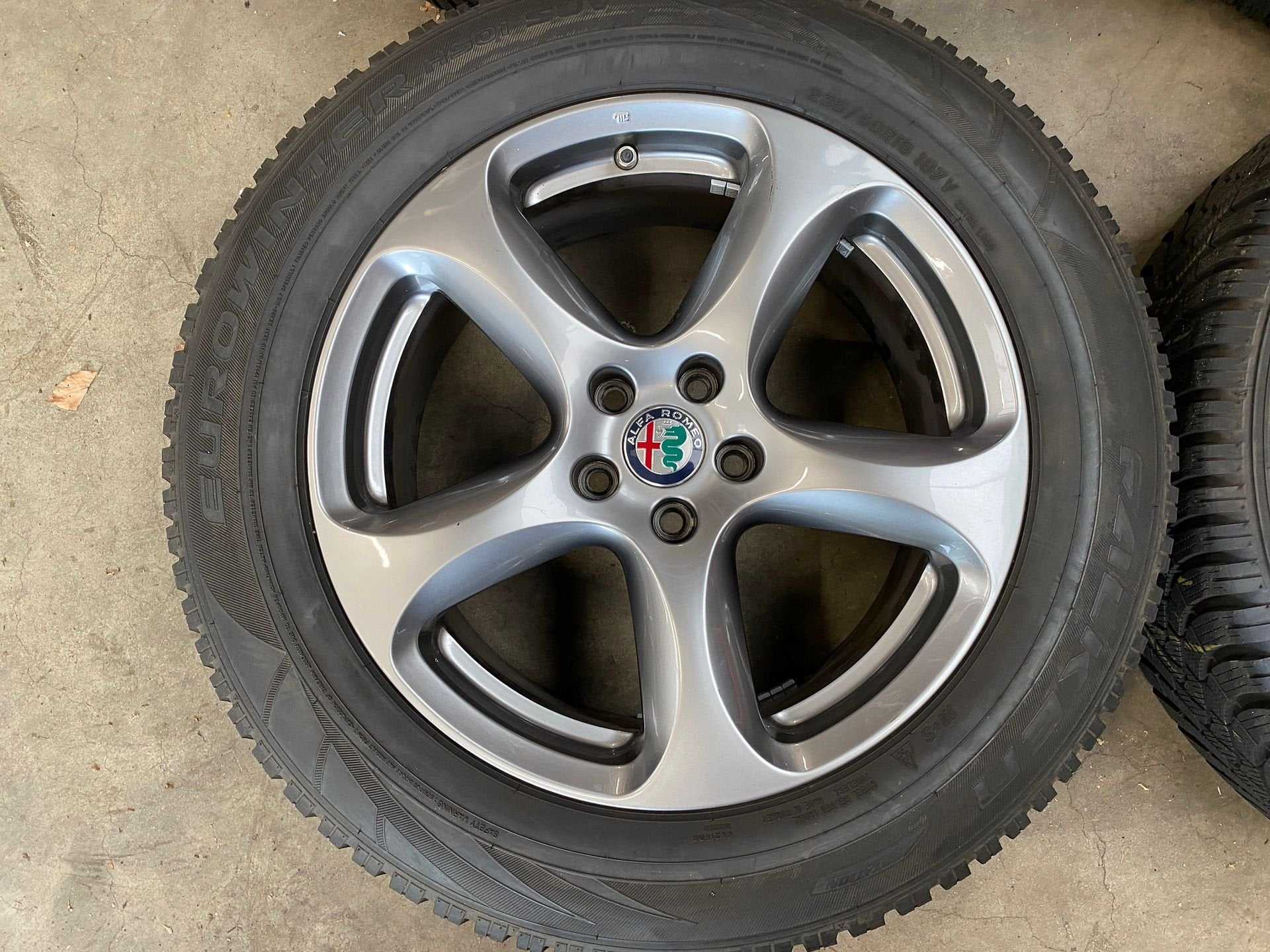 18 inch originele velgen + winterbanden Alfa Romeo STELVIO, 18 inch, Gebruikt, -, -
