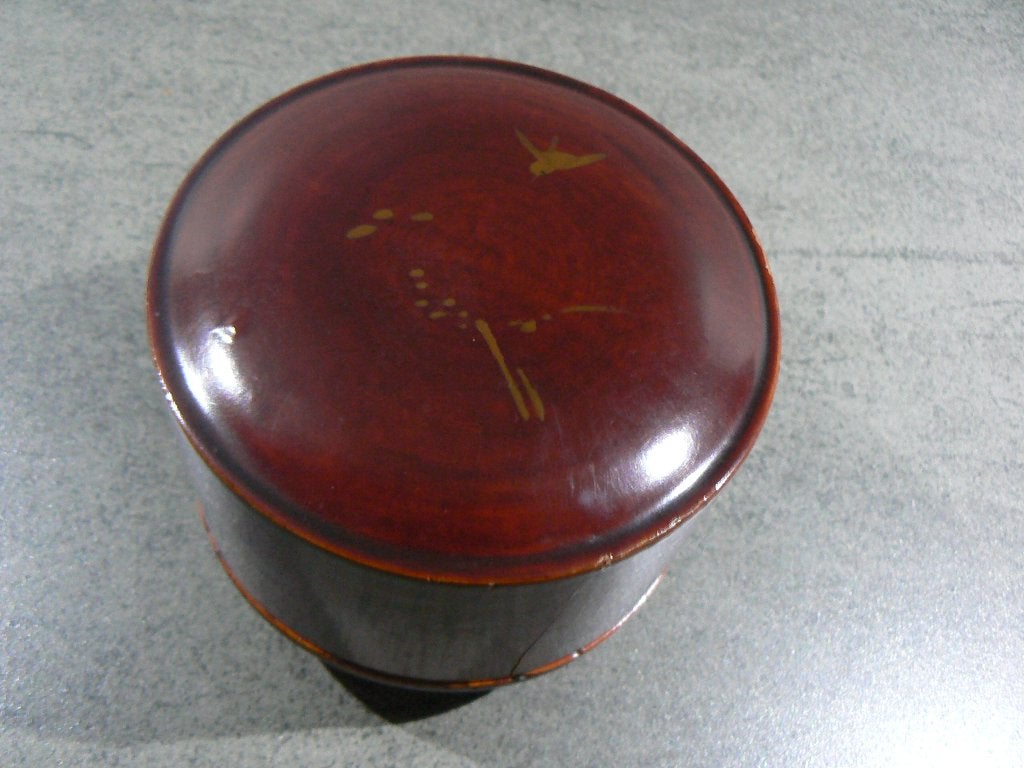Doosje met 8 Vintage onderzetters Chinees Japans lakdoos, Ophalen of Verzenden, Glasonderzetter, Gebruikt, Stapelbaar