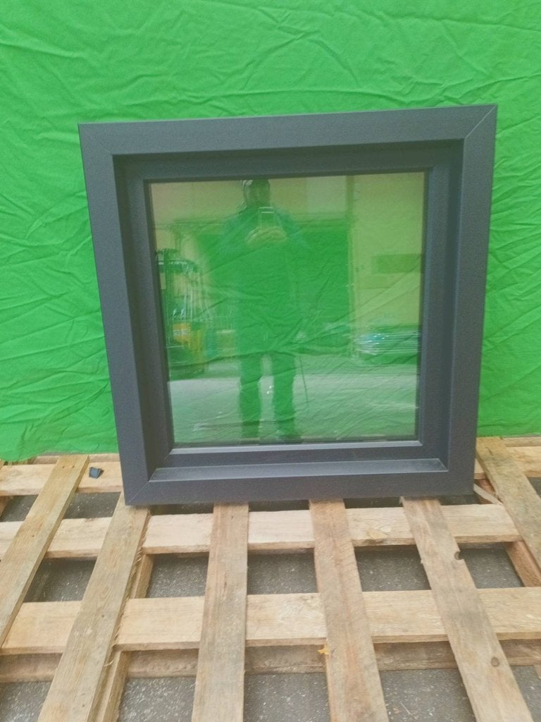Kunststof Draaikiep kozijn b95,5 x h97,5 cm Zwart  -2780-, Kunststof, Raamkozijn, Niet ingevuld, Nieuw