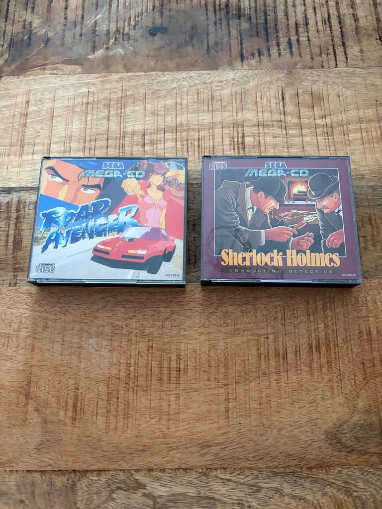 Sega Mega-CD Games: Road Avenger & Sherlock Holmes, Avontuur en Actie, Gebruikt, 1 speler, Ophalen of Verzenden
