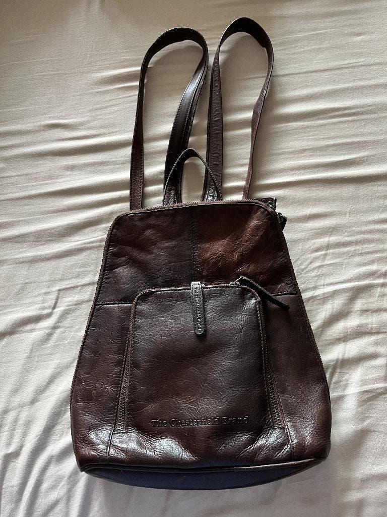 mooie leren Chesterfield Brand tas / rugzak, Ophalen of Verzenden, Zo goed als nieuw, Bruin, Overige typen