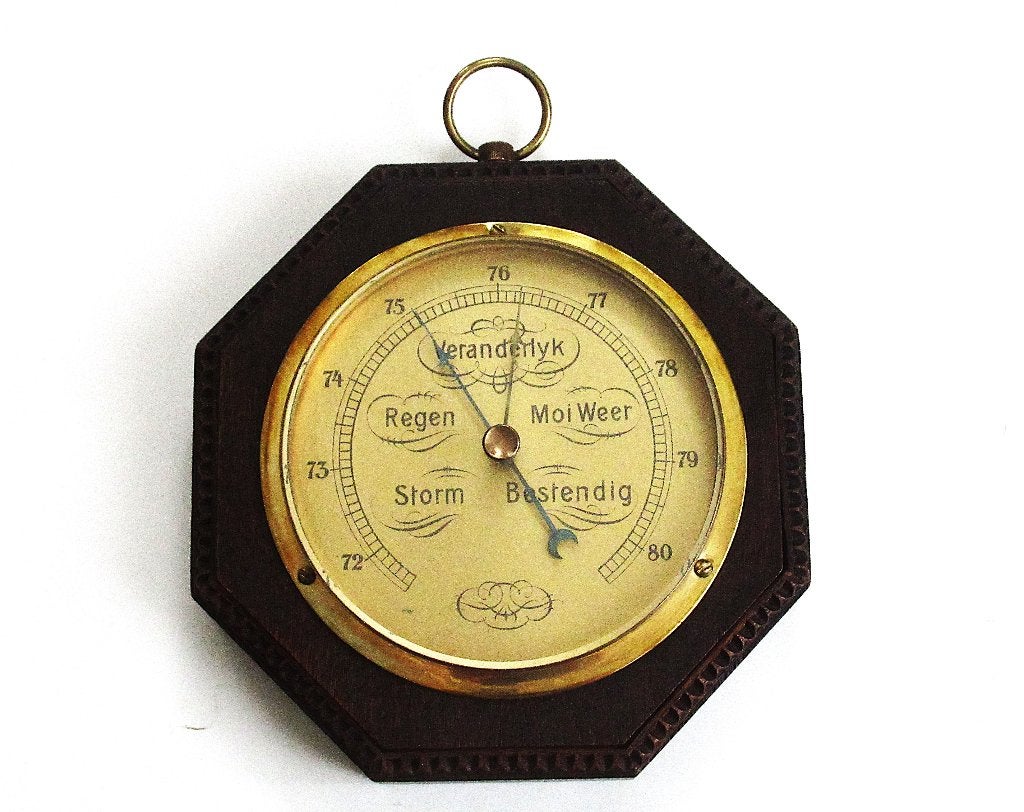 Art Deco Lufft  Duitse wand barometer van de jaren '30., Ophalen of Verzenden, Gebruikt