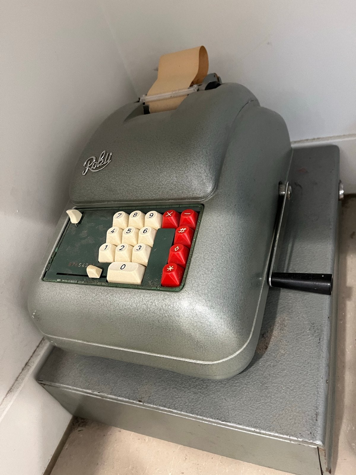 Vintage rekenmachine met slinger, Ophalen of Verzenden