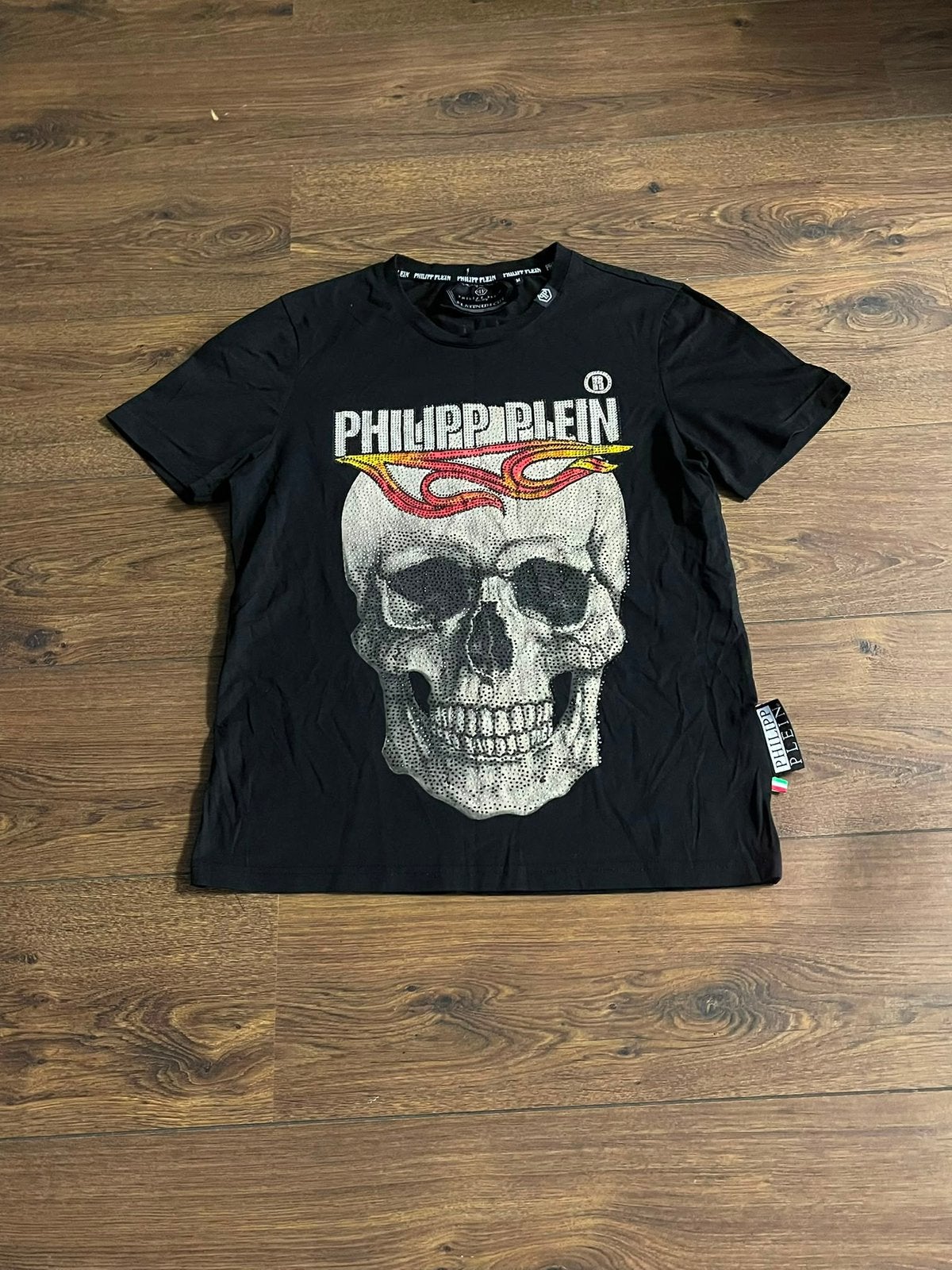 Philipp Plein T-shirt met doodshoofdprint - Maat S, Kleding | Heren, Ophalen of Verzenden, Gedragen, Maat 46 (S) of kleiner, Zwart