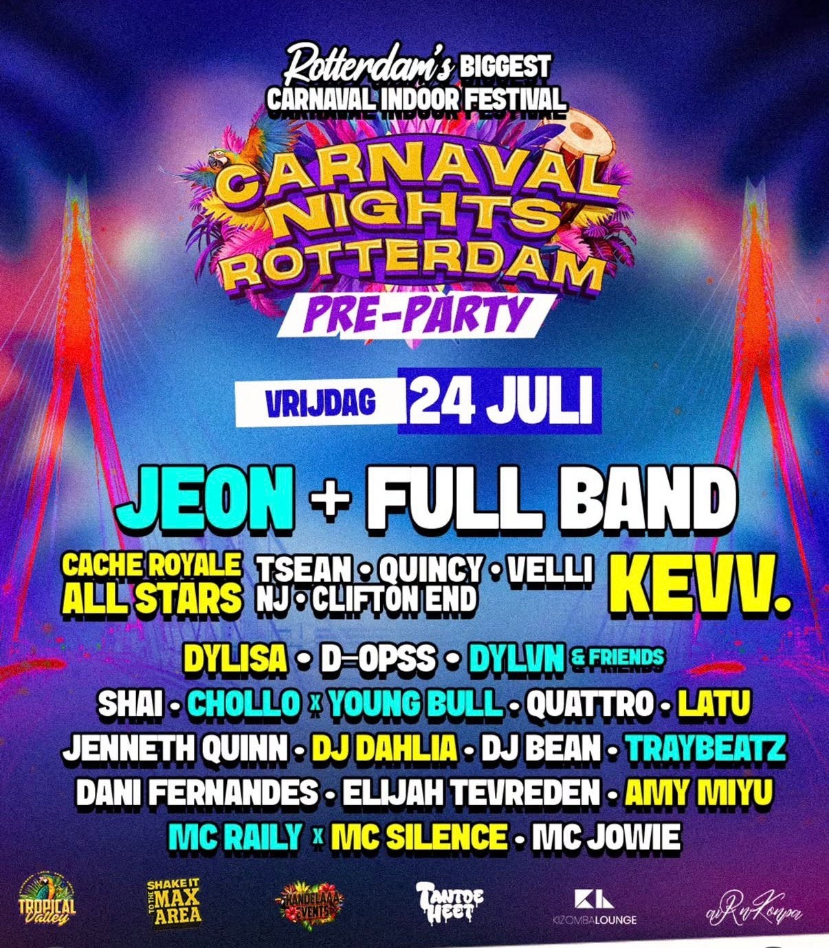 Carnaval nights Rotterdam vrijdag 24 juli maassilo, Tickets en Kaartjes, Evenementen en Festivals, Eén persoon
