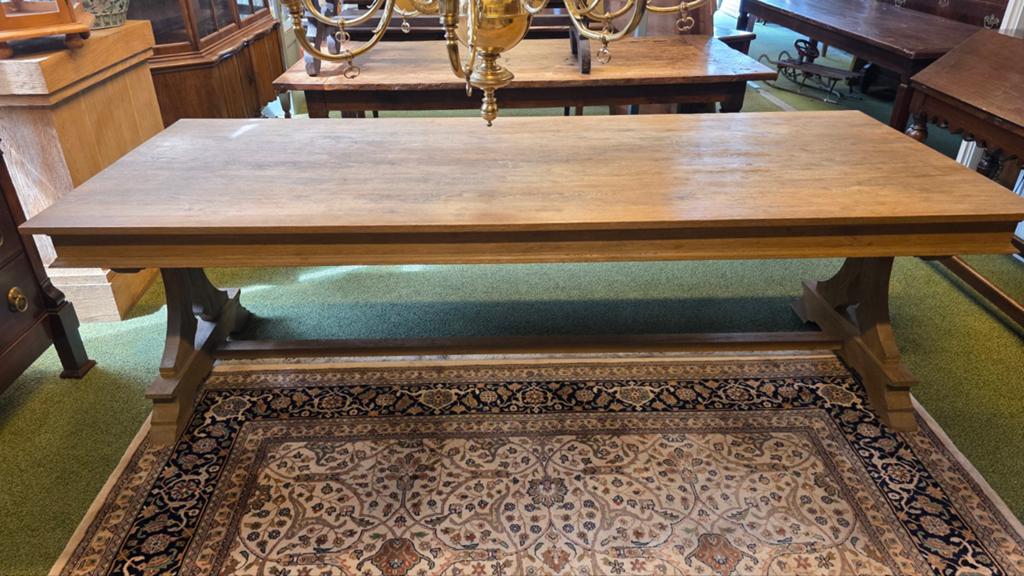 Antieke Eiken Franse Kloostertafel - Geleefd Uiterlijk, Antiek en Kunst, Ophalen