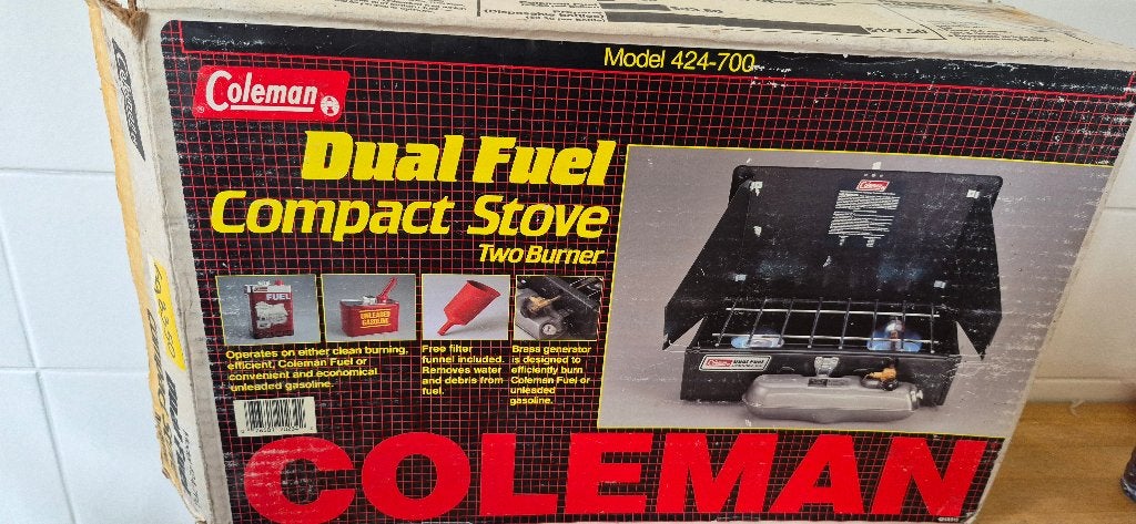 Coleman Dual Fuel Compact Stove 424-700 - 2-pits brander, Caravans en Kamperen, Ophalen of Verzenden, Gebruikt
