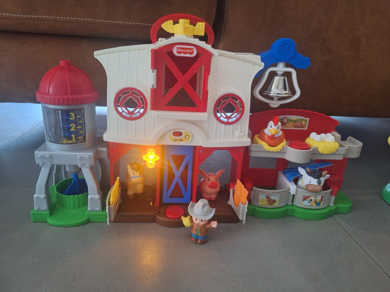 Fisher-Price Little People Boerderij - Duits, Kinderen en Baby's, Ophalen of Verzenden, Zo goed als nieuw, Speelset, Met licht