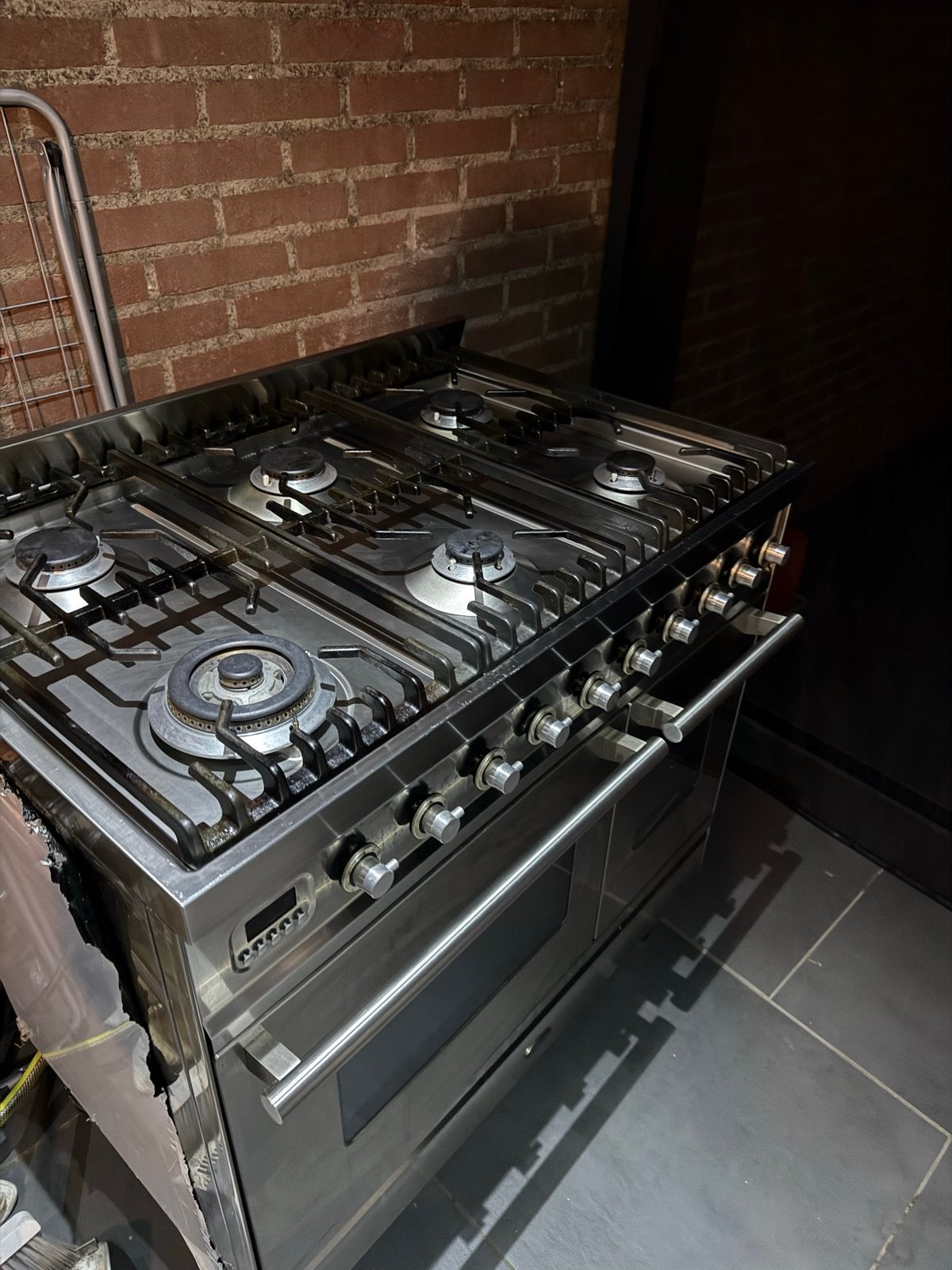 Boretti Fornuis met 6 gaspitten en dubbele oven, Ophalen, Gebruikt, 60 cm of meer, Gas