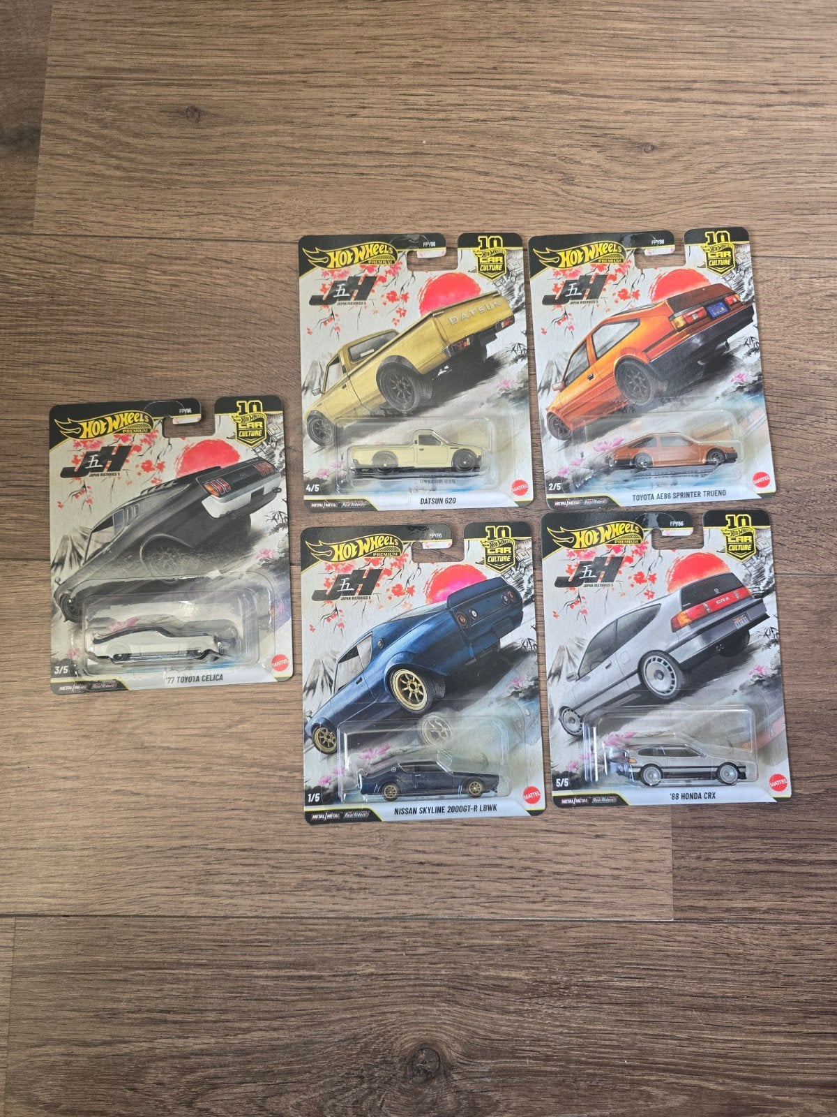 Hot Wheels Car Culture Japan Historics 5 Set (5 stuks), Ophalen of Verzenden, Nieuw, Auto