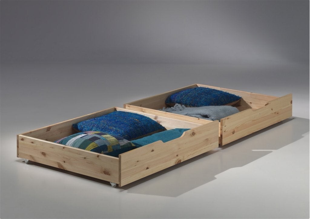 Pino 3-persoons stapelbed - 90x200 / 140x200 - Grenen, Niet ingevuld, Niet ingevuld, Niet ingevuld
