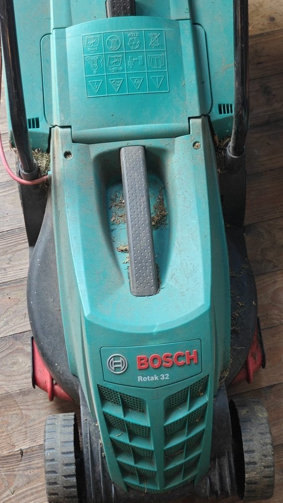 Bosch Electrische Grasmaaier Rotak 32, Ophalen of Verzenden, Gebruikt, Opvangbak
