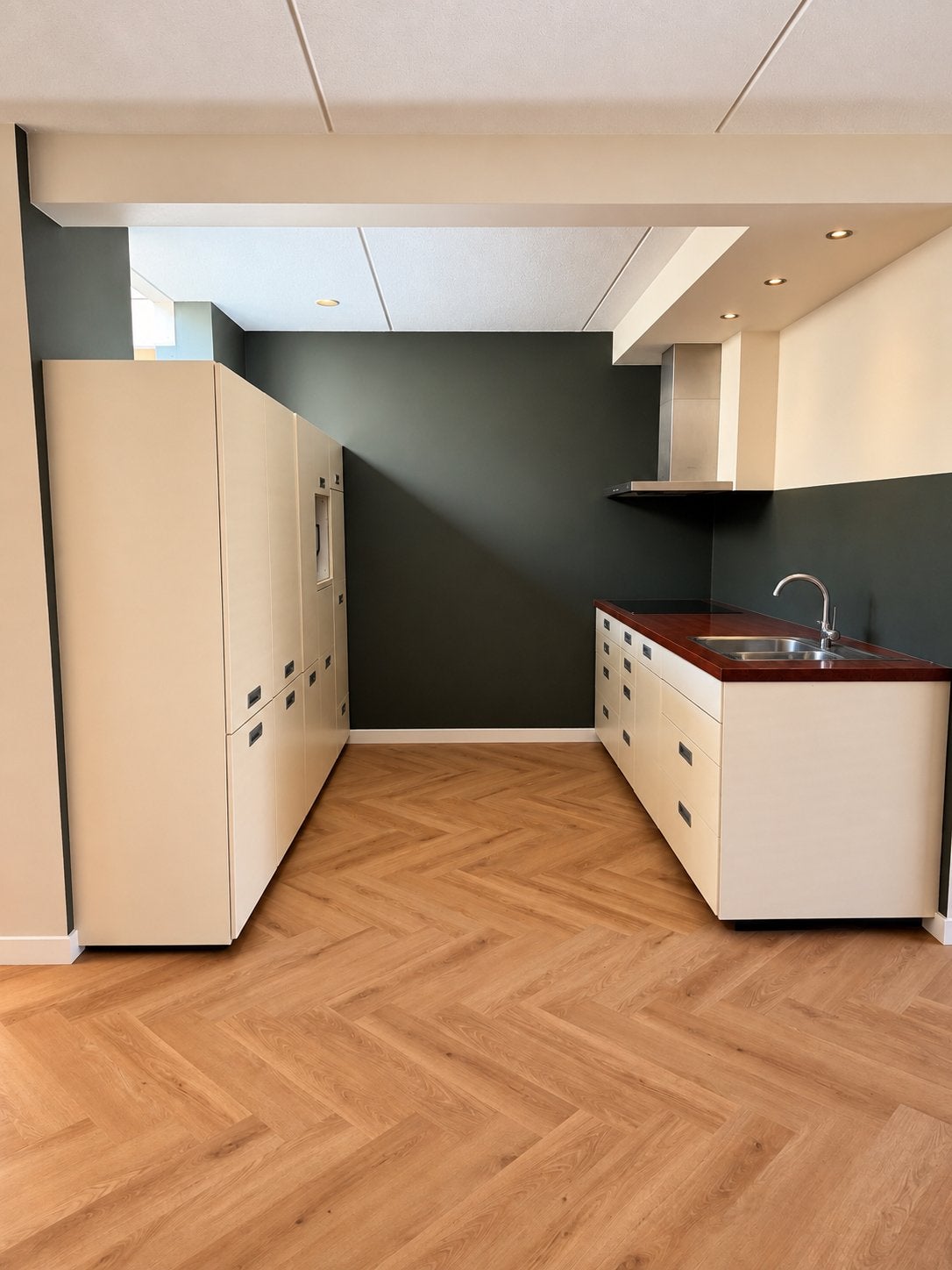 Mooie, degelijke Bruynzeel keuken, Ophalen, Gebruikt, Dubbelwandige keuken, Crème