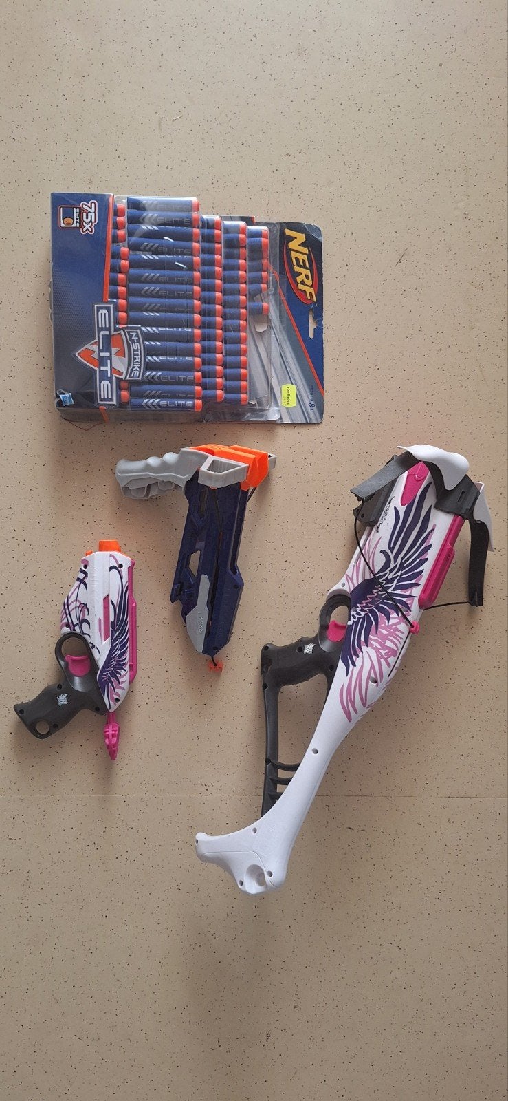 Nerf pistolen en heel veel pijltjes, Ophalen of Verzenden, Gebruikt