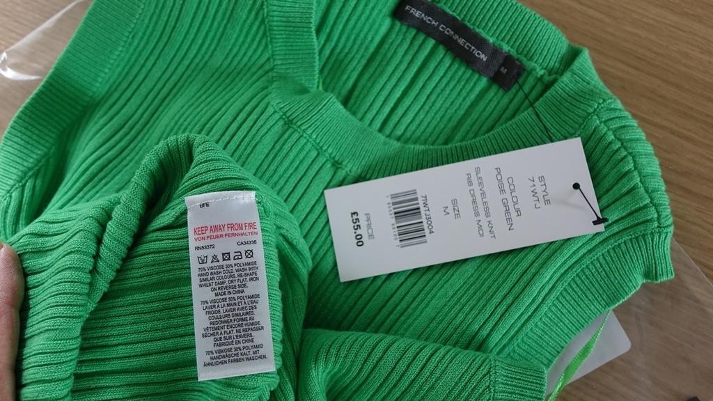 nieuwe groene FRENCH CONNECTION jurk, Maat 38/40 (M), French Connection, Verzenden, Nieuw