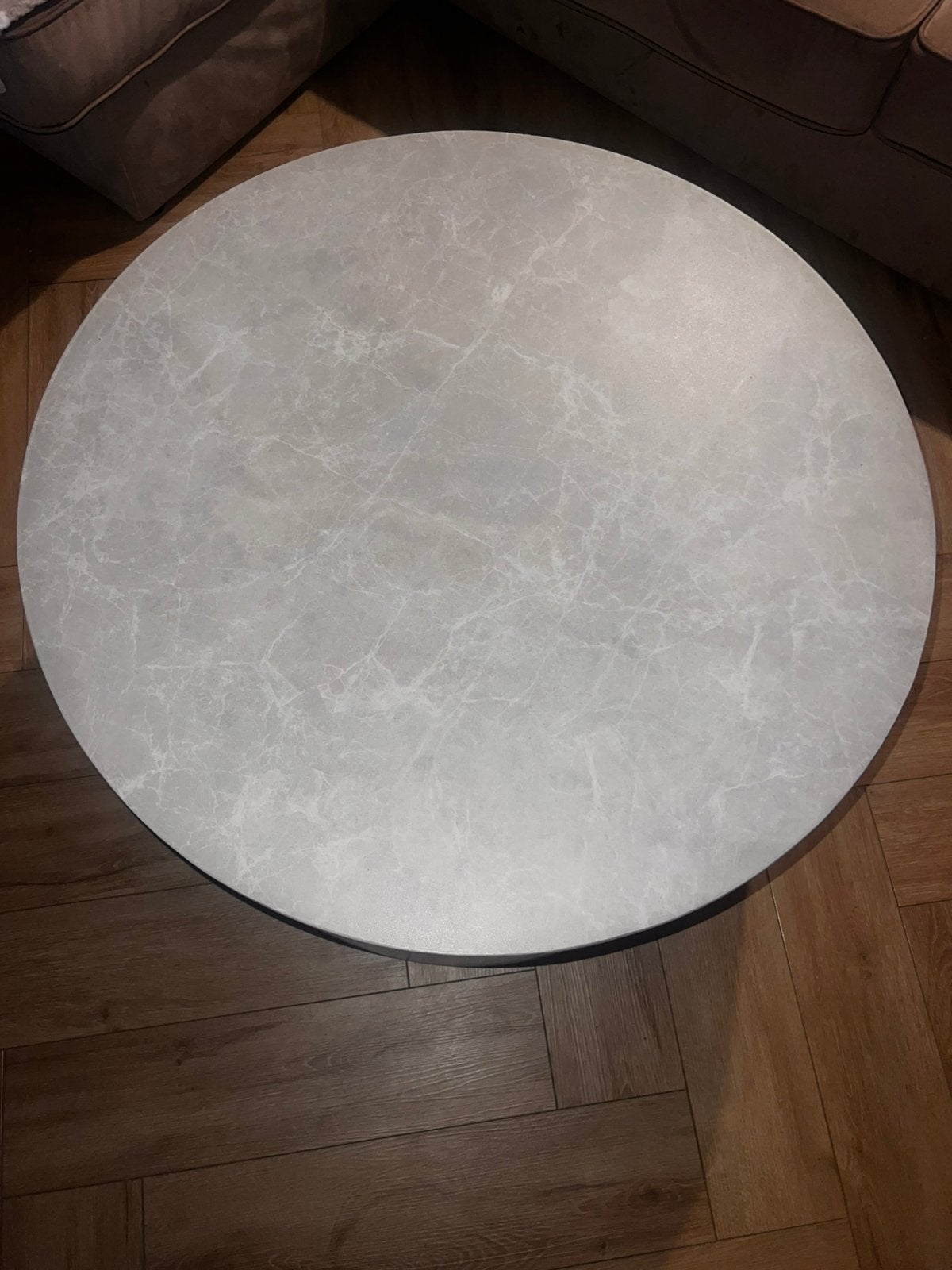 Fjôrd Salontafel York Ø80cm Beige, Ophalen, 100 tot 150 cm, 50 tot 100 cm, Zo goed als nieuw