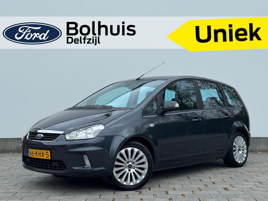 Ford C-MAX 1.8-16V 125 pk Limited Titanium | 100% dealer ond, Auto's, Ford, Gebruikt, Zwart, 4 cilinders, Handgeschakeld