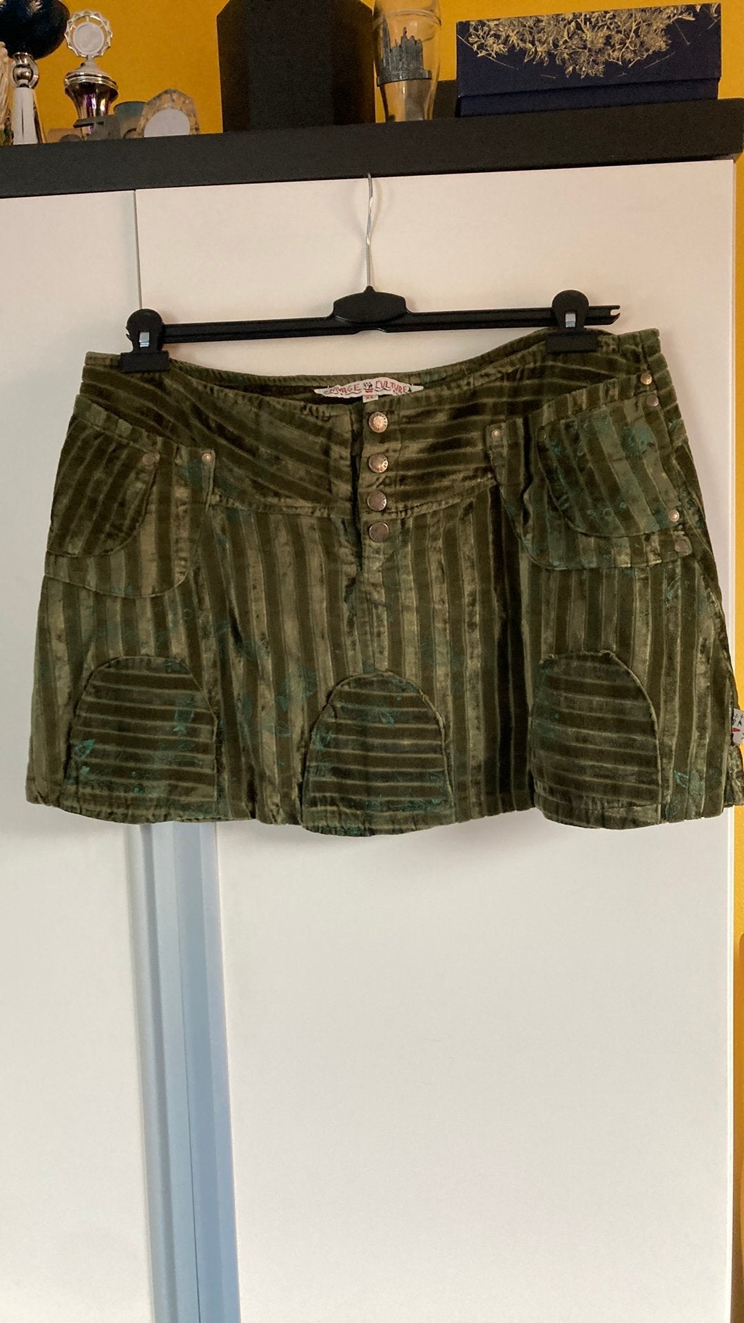 Savage Culture korte winterrok groen velvet XL zgan, Maat 46/48 (XL) of groter, Ophalen of Verzenden, Zo goed als nieuw, Boven de knie
