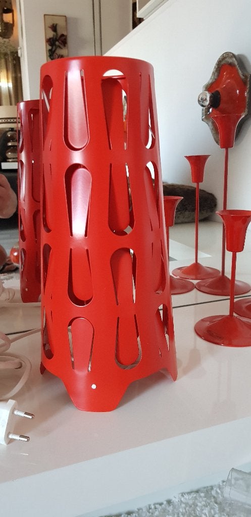 Vintage ikea kajuta lamp jaren "90, Vintage, Oranje, 30 cm, Met schakelaar