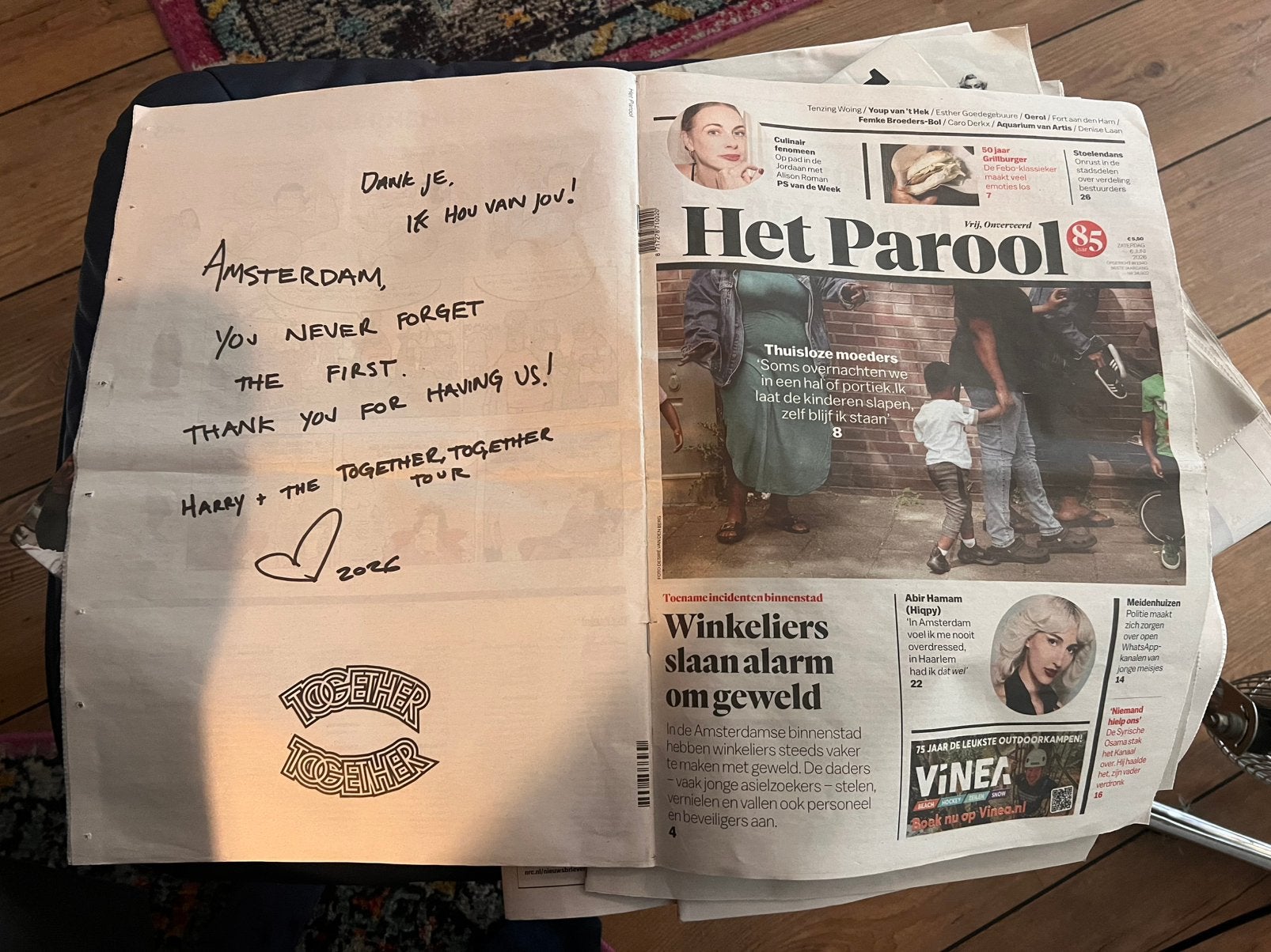 Het Parool - Harry Styles + extra, Boeken, Tijdschriften en Kranten, Ophalen, Gelezen, Muziek, Film of Tv