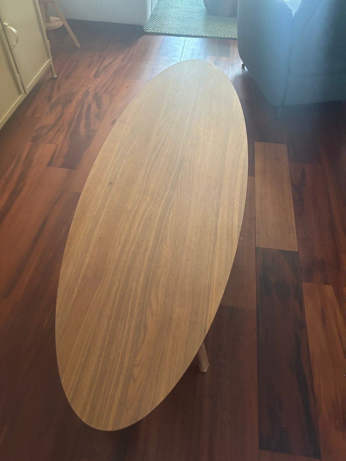 IKEA Stockholm salontafel - ovaal - walnoot, Huis en Inrichting, Tafels | Salontafels, Gebruikt, 150 tot 200 cm, Ovaal, 5 – 50