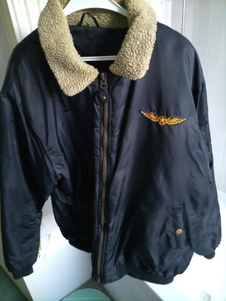 Pilotenjas . Maat XL., Ophalen of Verzenden, Zo goed als nieuw, Maat 56/58 (XL), Zwart
