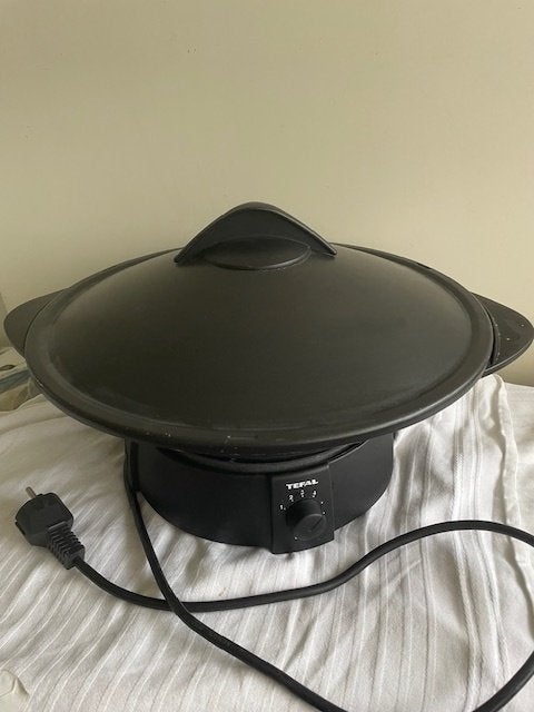 Electrische Wokpan van Tefal, Ophalen of Verzenden, Gebruikt, Overige materialen, Wok