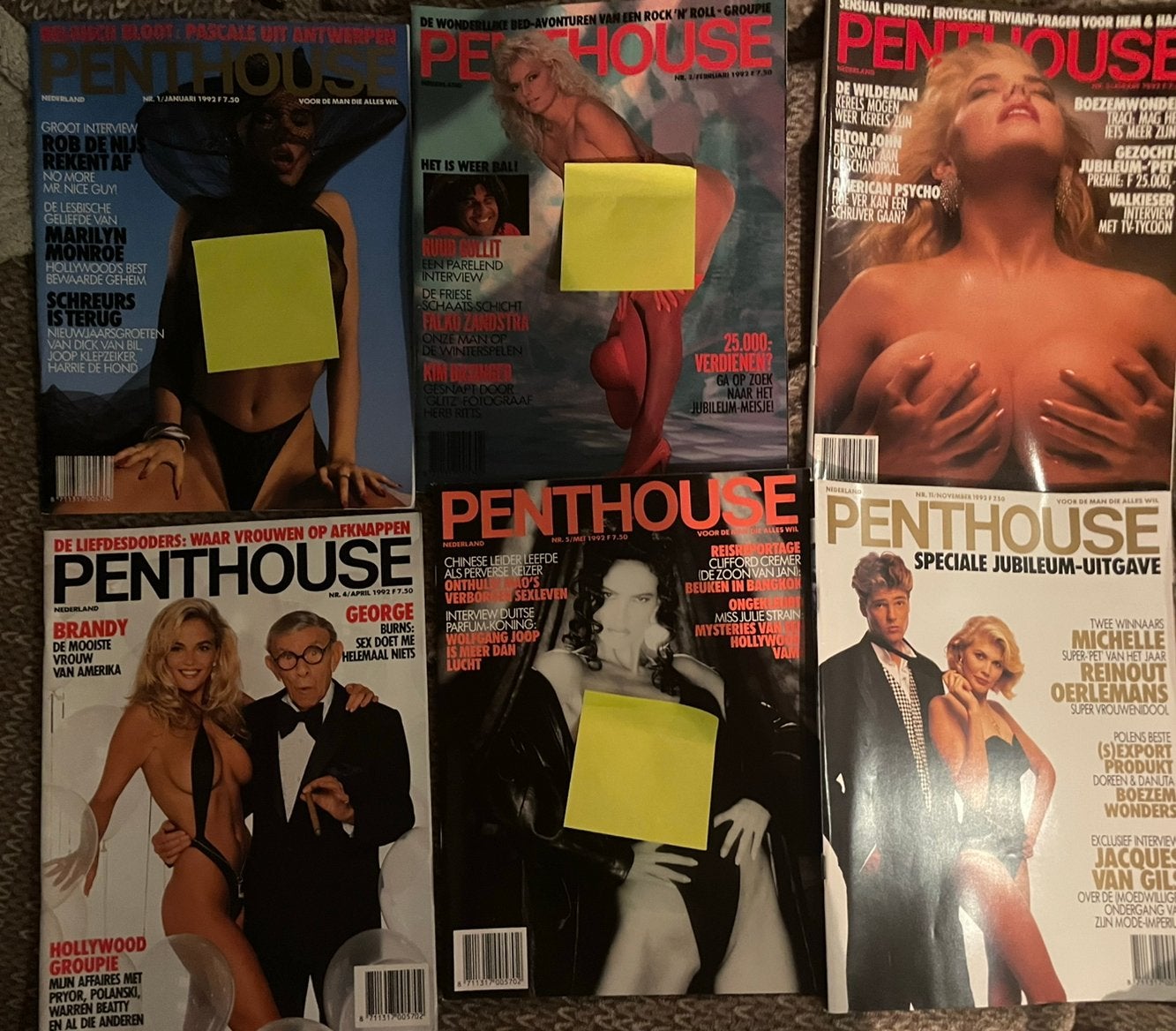 Vintage  Penthouse jaargang 1992 – 6 st, Ophalen of Verzenden, Gelezen, Muziek, Film of Tv