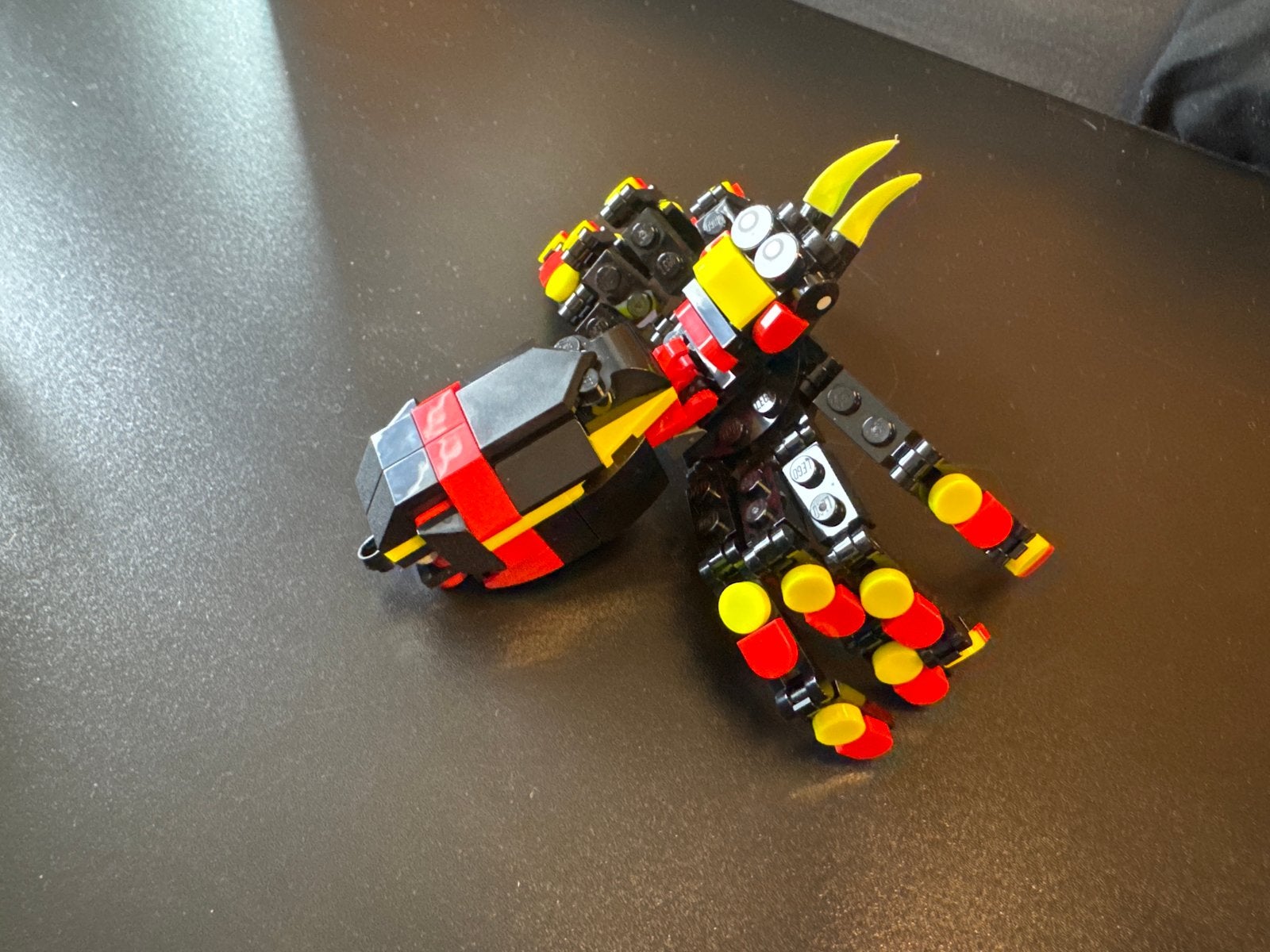 Lego spin - Zwart, rood en geel, MOC (eigen creatie), Overige thema's, Lego, Ophalen of Verzenden
