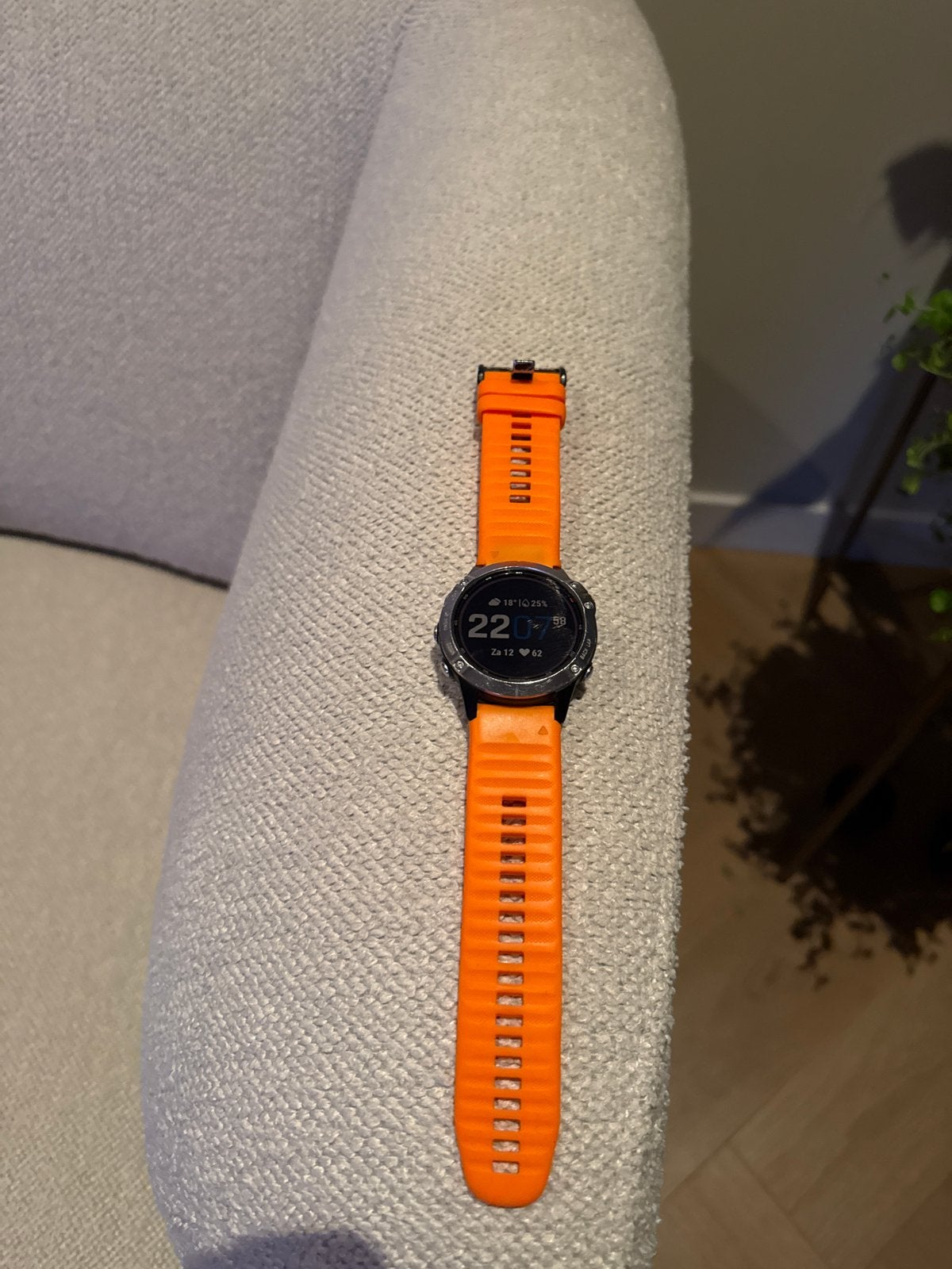 Garmin Fenix 6 Solar - Oranje sporthorloge, Gebruikt, Oranje, Ophalen of Verzenden, Waterdicht