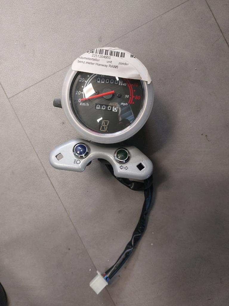 Snelheidsmeter met bediening voor Hanway raw 15, Fietsen en Brommers, Brommeronderdelen | Algemeen, Gebruikt, Overige typen, Ophalen of Verzenden