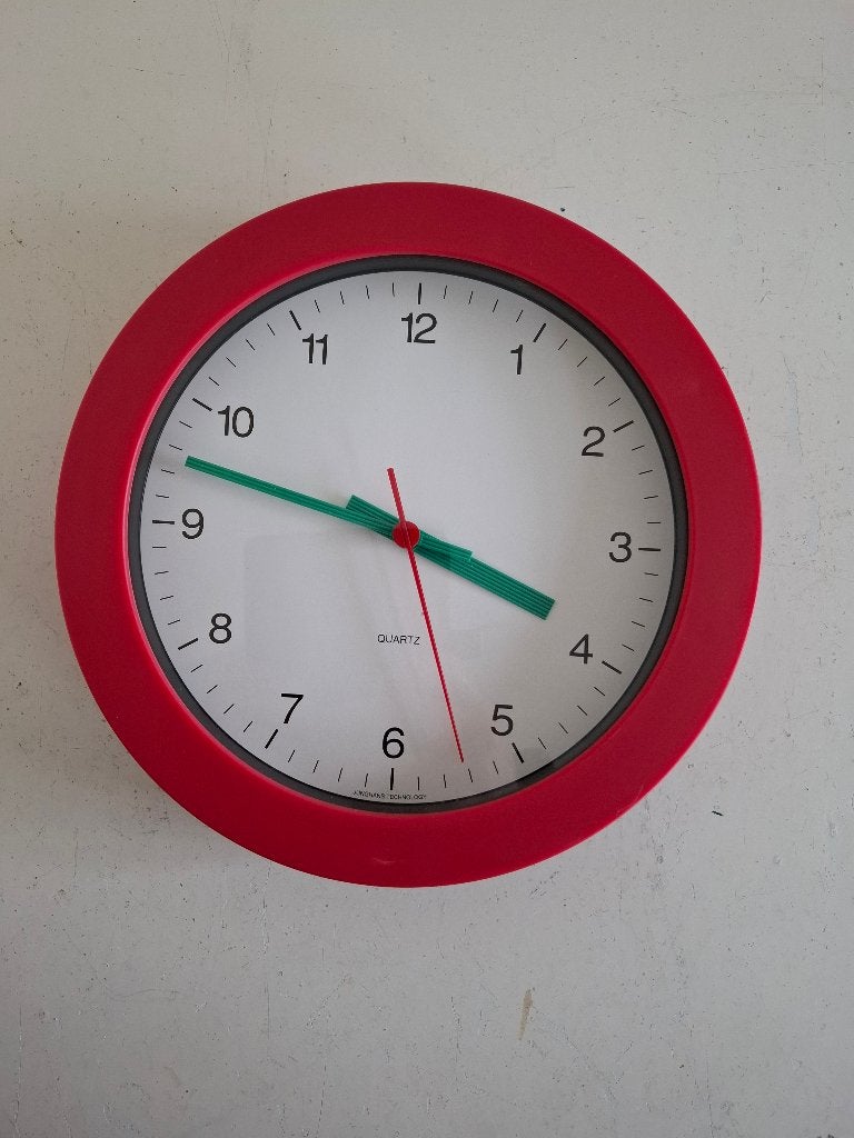 wandklok memphis design stijl, Ophalen, Zichtbaar uurwerk, Analoog, Wandklok