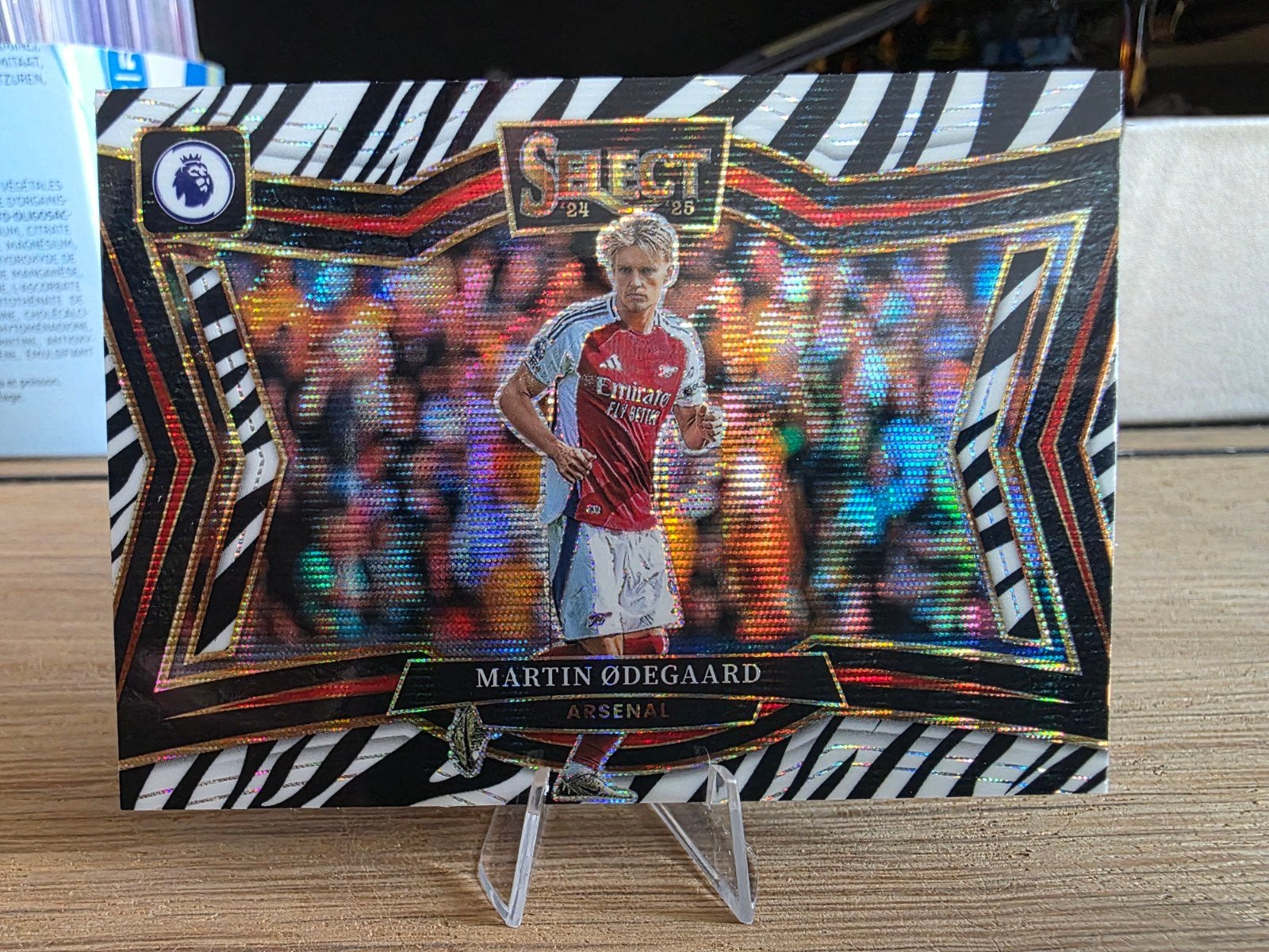 Martin Ødegaard Panini Select 24-25 Premier League Zebra, Ophalen of Verzenden