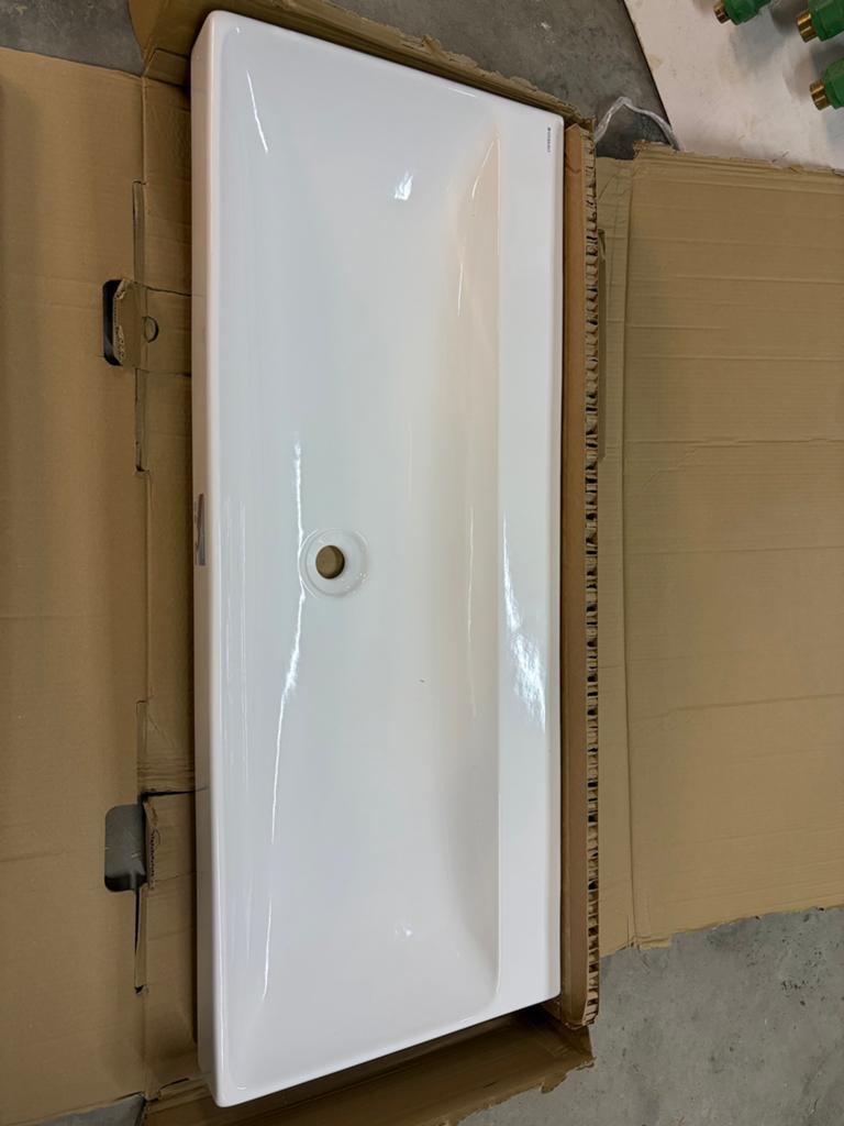 Geberit Keratect Wastafel 120x48cm Nieuw in Doos, Ophalen, Nieuw, 100 tot 150 cm, Wasbak of Wastafel
