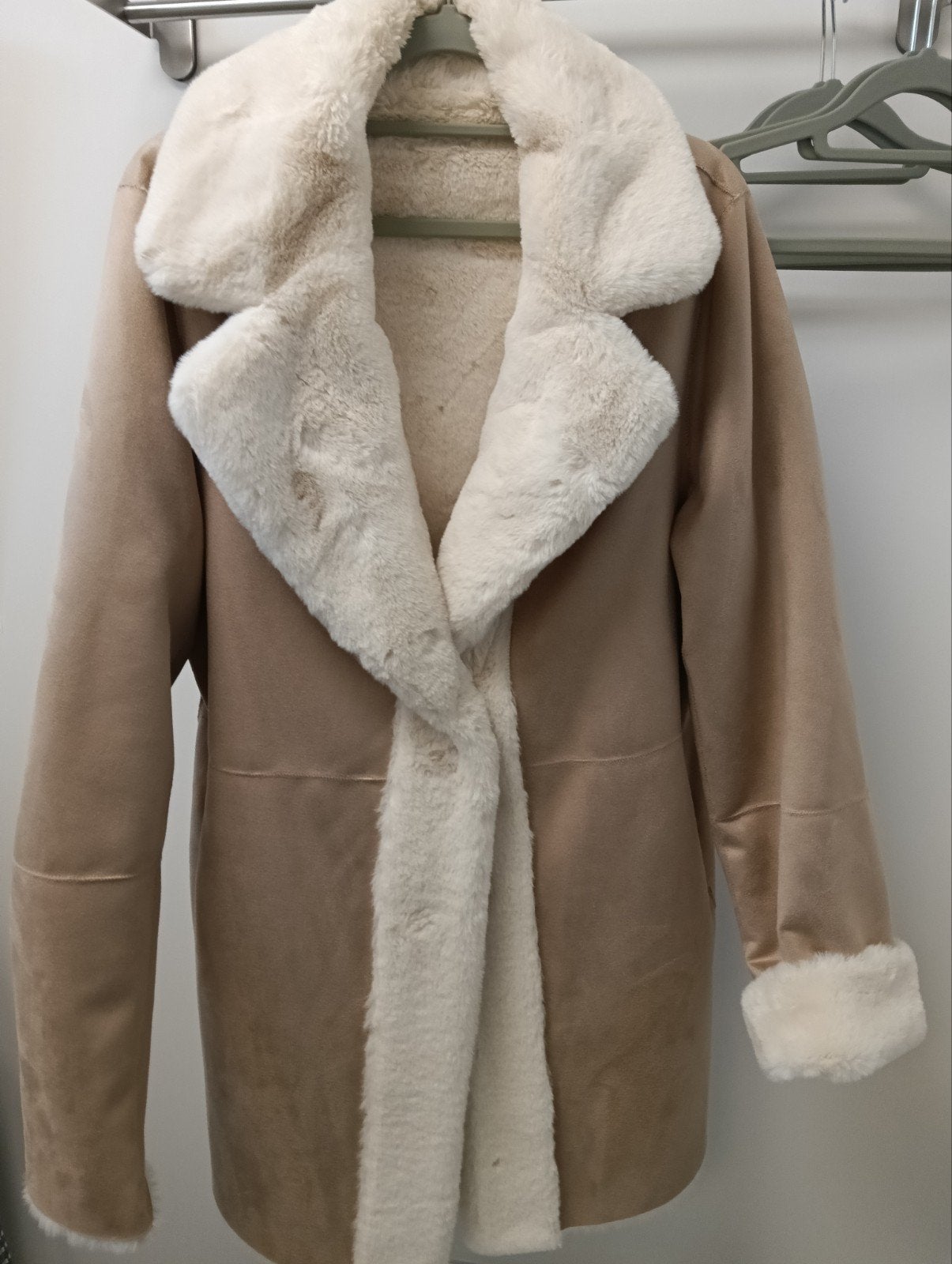 Prachtige K Design jas, van 2 kanten te dragen, maat L, K Design, Beige, Maat 42/44 (L), Ophalen of Verzenden