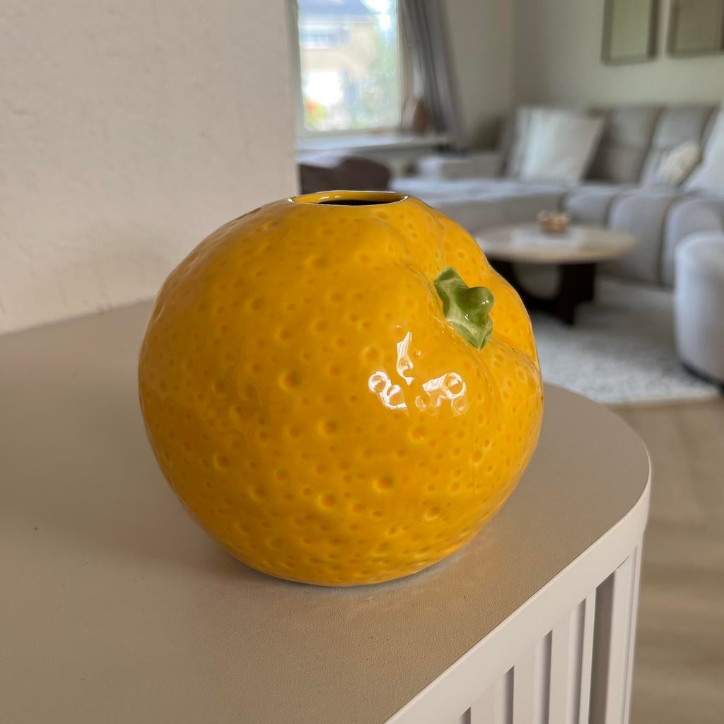 Lucy’s Living luxe sinaasappel vaas, Huis en Inrichting, Woonaccessoires | Vazen, Overige kleuren, Aardewerk of Porselein, Ophalen of Verzenden
