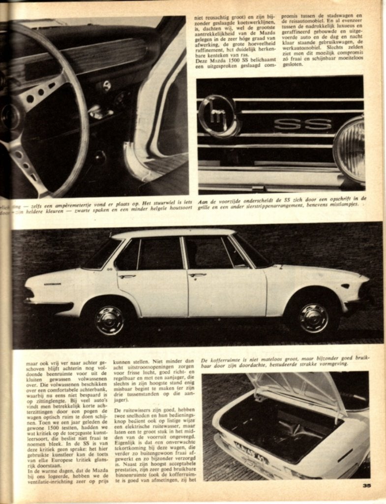 Autovisie test Mazda 1500 1968, Ophalen of Verzenden, Gelezen, Mazda