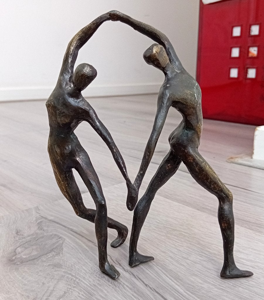 bronzen beeld salsa dansers abstract bronzen sculpture, Verzenden
