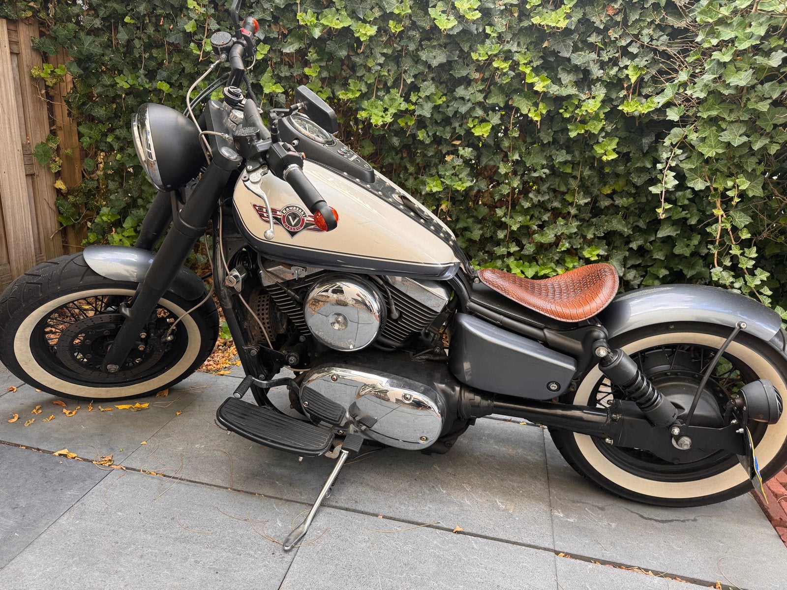 Unieke Kawasaki VN1500 Bobber - Custom Build, Motoren, Cardan-aandrijving, Chopper, Gebruikt, Particulier