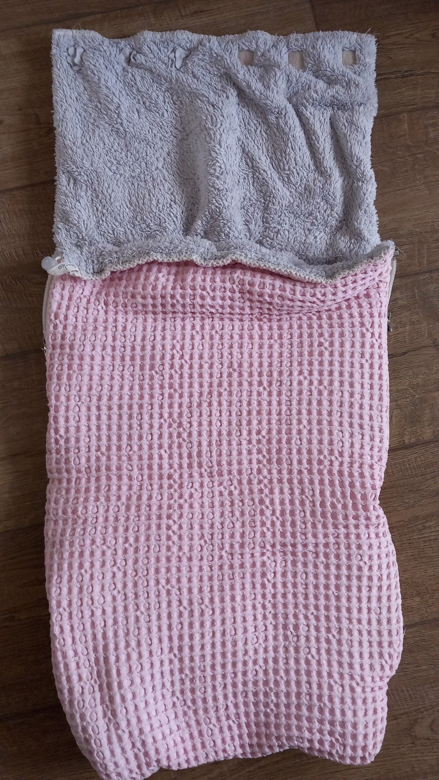 Koeka voetenzak wafelstof roze/grijs, Koeka, Ophalen of Verzenden, Zo goed als nieuw, Gevoerd