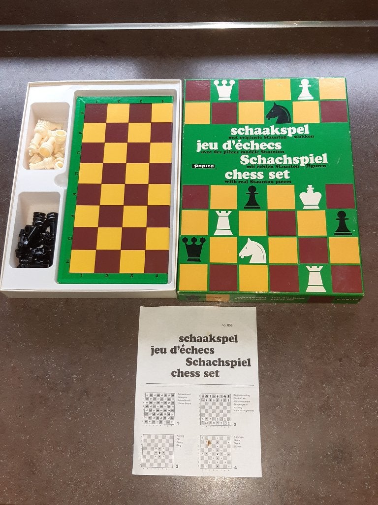 Schaakspel / schaken nieuwstaat 1978 Papita, Ophalen of Verzenden, Zo goed als nieuw