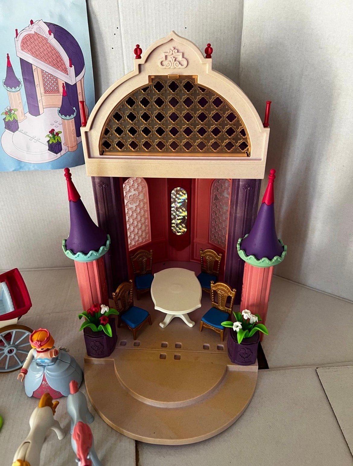 Playmobil 5756 Prinsessen Kasteel met Koets en Figuren, Gebruikt, Complete set, Ophalen of Verzenden, Kasteel/Fort