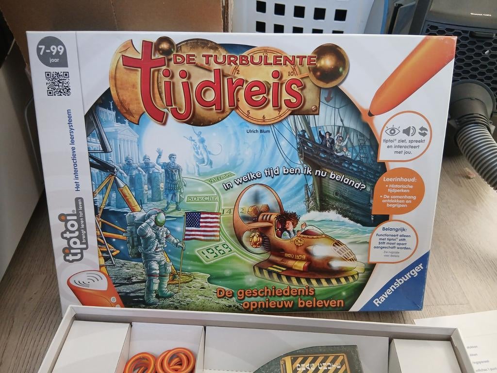 Tiptoi De Turbulente Tijdreis - Compleet,, Hobby en Vrije tijd, Gezelschapsspellen | Bordspellen, Ophalen of Verzenden, Gebruikt