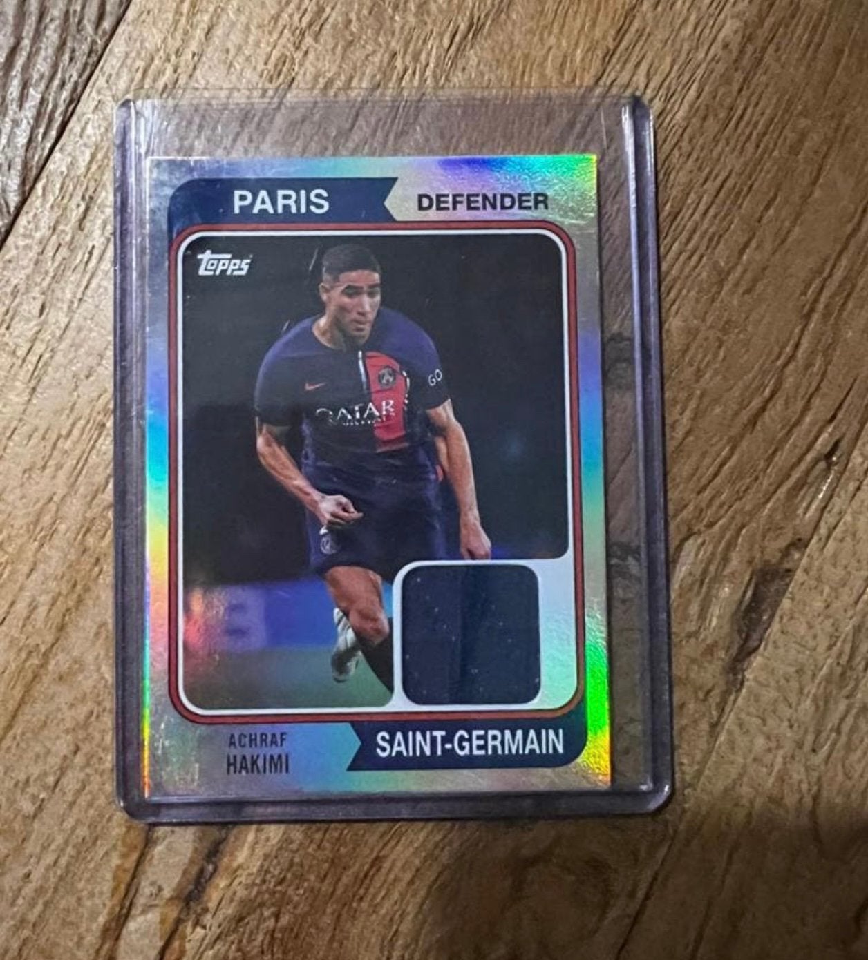 Hakimi PSG player worm patch card relic, Ophalen of Verzenden, Plaatje