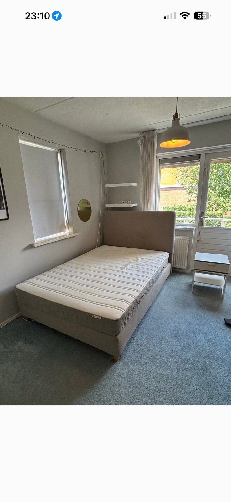 IKEA Twijfelaar bed met Hamarvik matras 140x200, Ophalen, Gebruikt, 140 cm, Twijfelaar