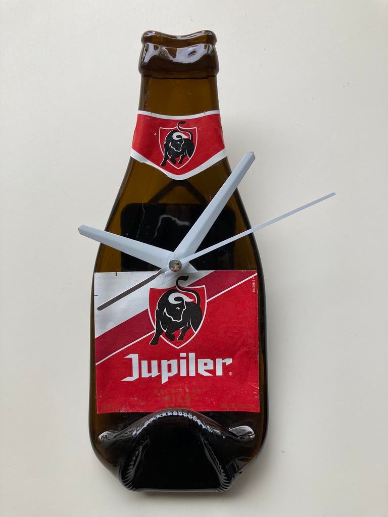 Plat Bierflesje klok Jupiler, Leffe Tripel, Amstel of Brand, Verzamelen, Biermerken, Ophalen, Zo goed als nieuw, Jupiler