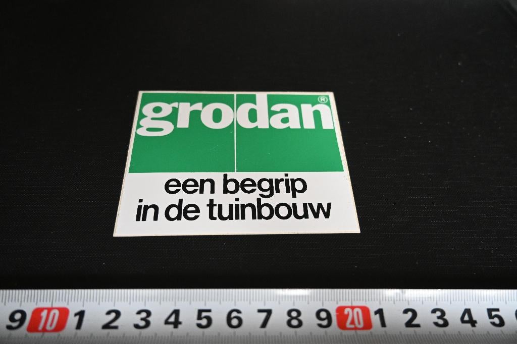 sticker GRODAN een begrip in de tuinbouw, Ophalen, Zo goed als nieuw