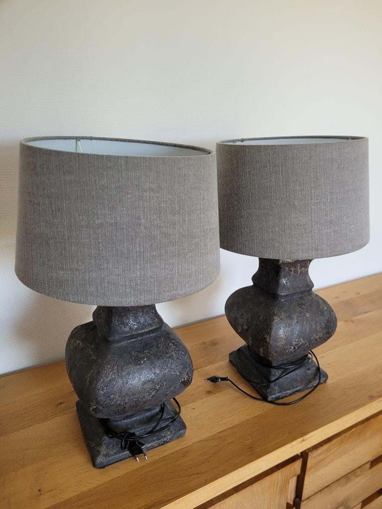 2 schemerlampen, Huis en Inrichting, Ophalen, Zo goed als nieuw, Rond, 50 cm of meer