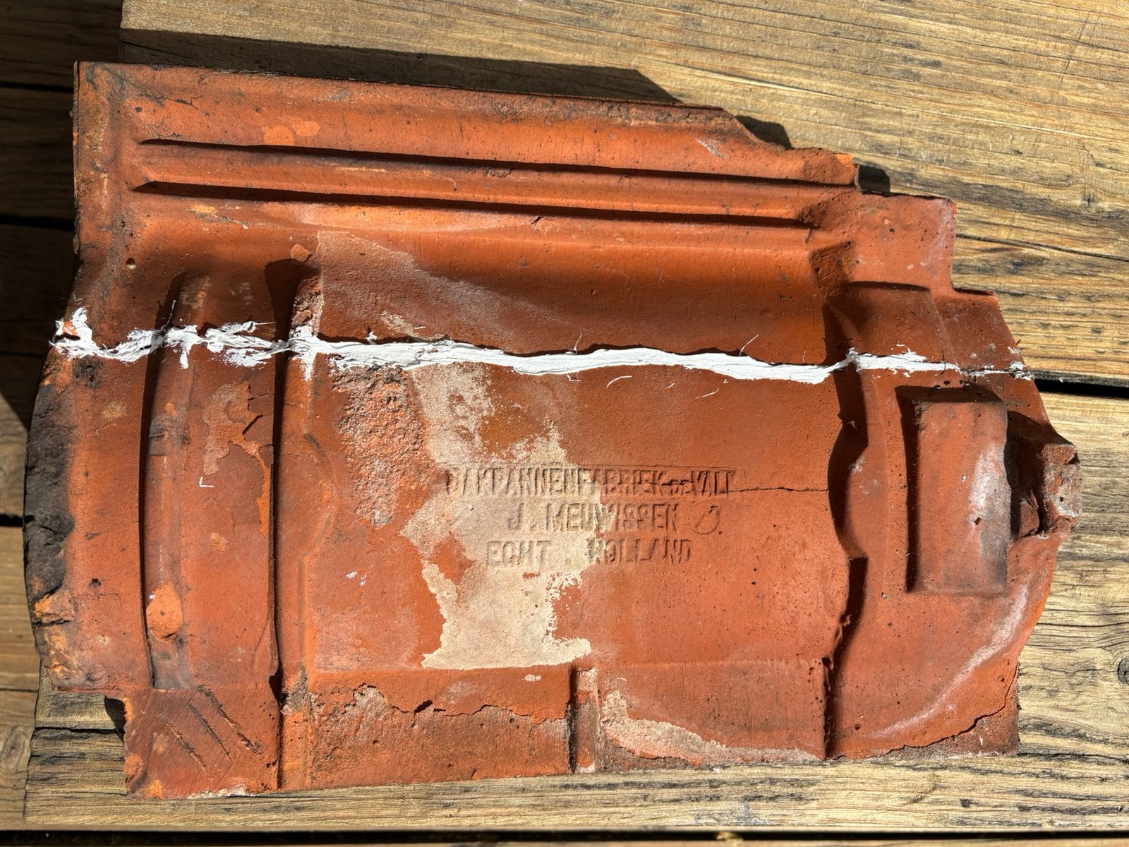 Gezocht 12m2 Verbeterd Romeinse dakpan J.Meuwissen (De Valk), Doe-het-zelf en Verbouw, Dakpannen en Dakbedekking, Steen of Klei