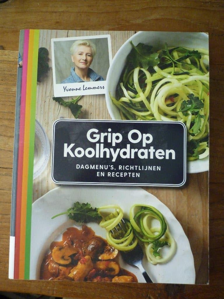 Boek grip op koolhydraten Yvonne Lemmers dagmenu recepten, Boeken, Ophalen of Verzenden, Zo goed als nieuw